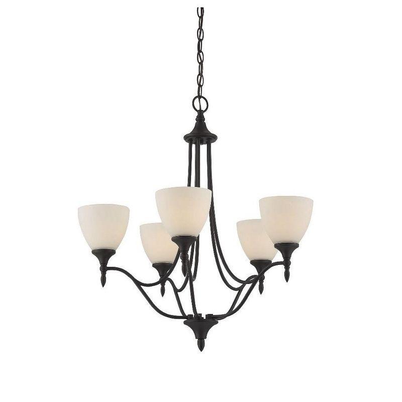 Savoy House Herndon 5 - Light Chandelier in  Satin Nickel