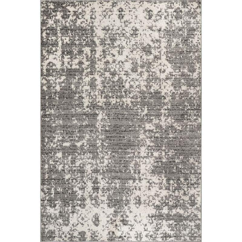 Nuloom Deedra Abstract 7x9 Indoor Area Rug for Living Room Bedroom Dining Room Kitchen, Grey/Ivory