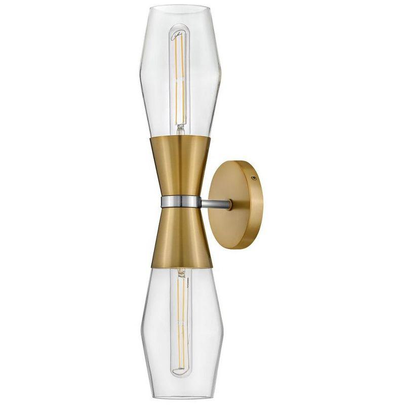 Livie 2-Light Tall Angular Wall Sconce with On/Off Button