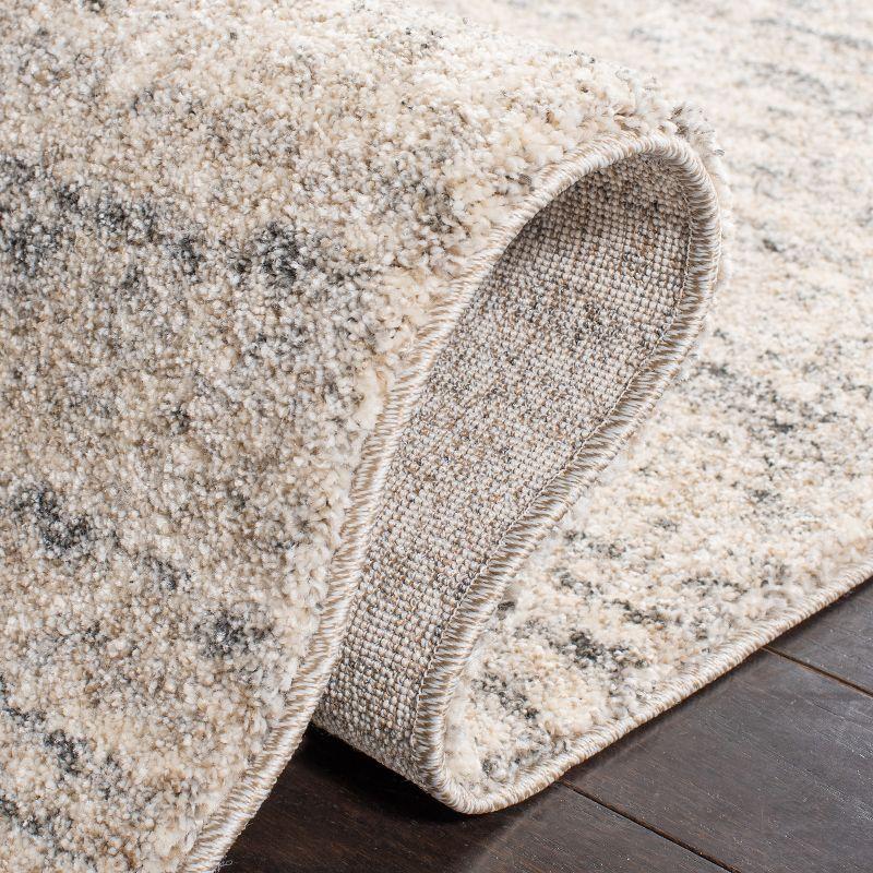 Retro RET2133 Power Loomed Indoor Area Rug - 6'x6' - Ivory/Dark Grey - Safavieh