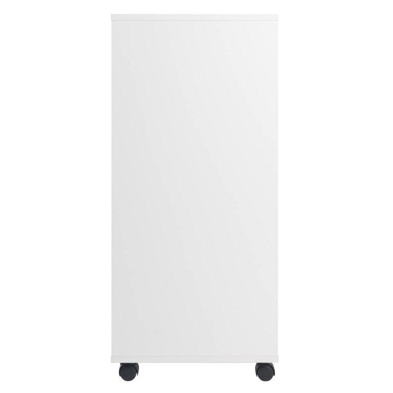 Winsome White Freestanding 7-Drawer Office Cabinet with Casters