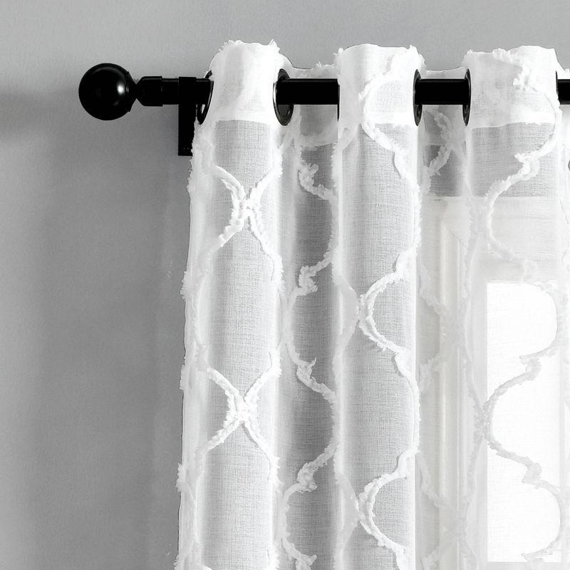 Lush Decor Avon Trellis Sheer Trellis Sheer Curtain Panels (Set of 2)