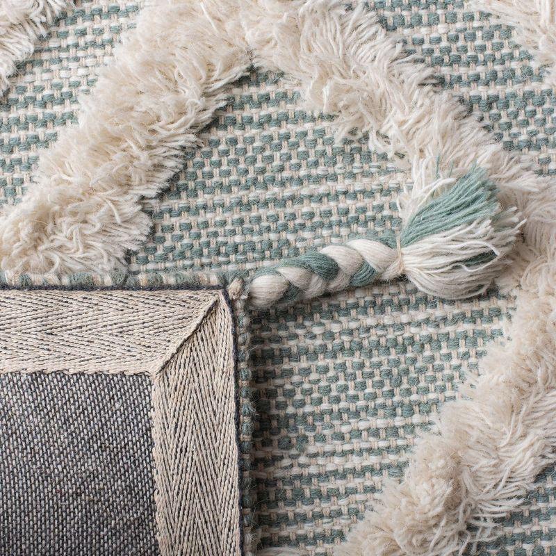 Kenya KNY331 Hand Tufted Area Rug - Aqua/Ivory - 6'x9' - Safavieh.