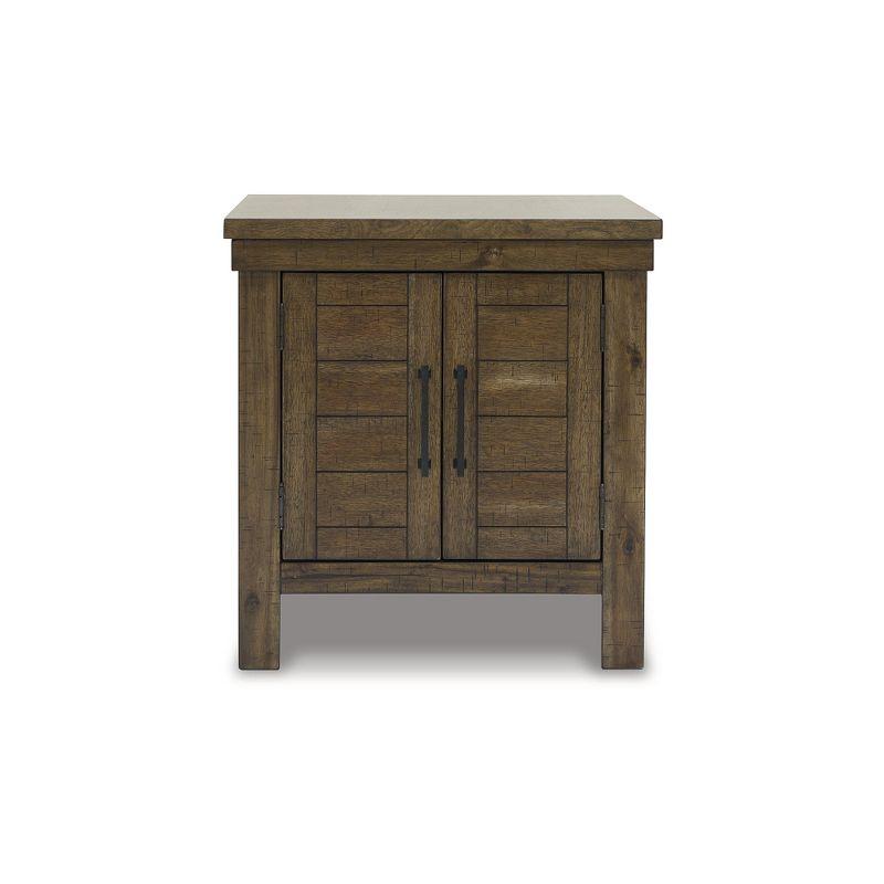 Signature Design by Ashley Casual Moriville End Table, Grayish Brown