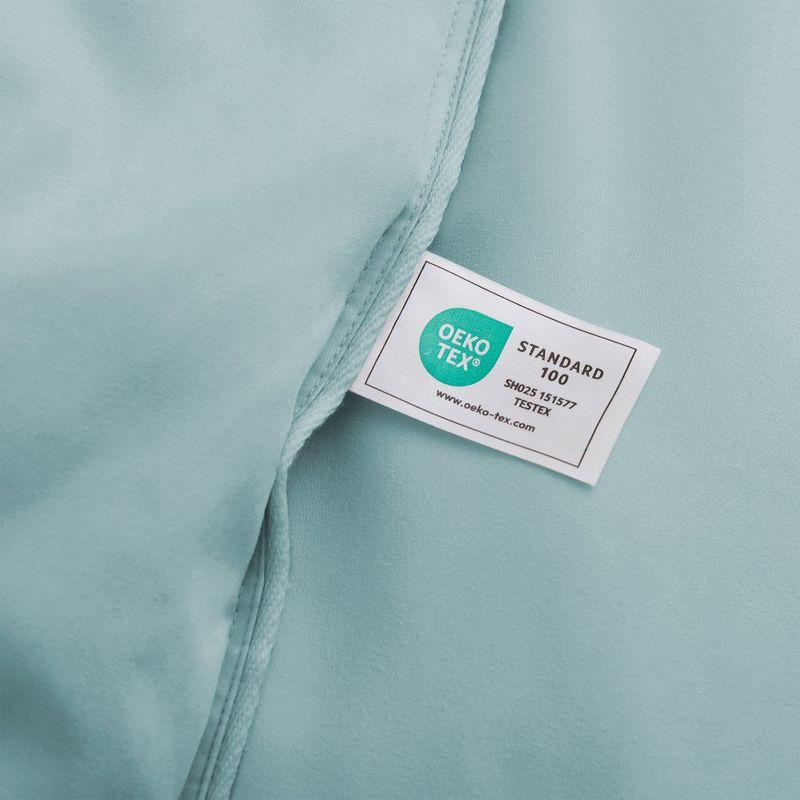 Peace Nest Medium Weight White Goose Down Comforter Duvet Insert Soft 360 Thread Count Fabric, Blue, King