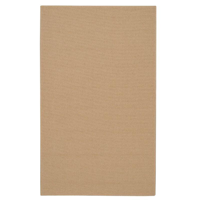 Hand-Crafted Tufted Wool Rectangular Rug in Natural