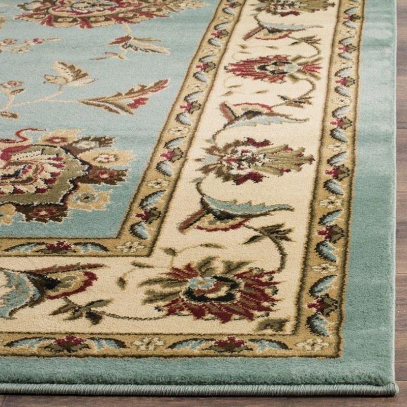 Lyndhurst Floral Lattice Blue & Ivory 8'9" x 12' Synthetic Area Rug