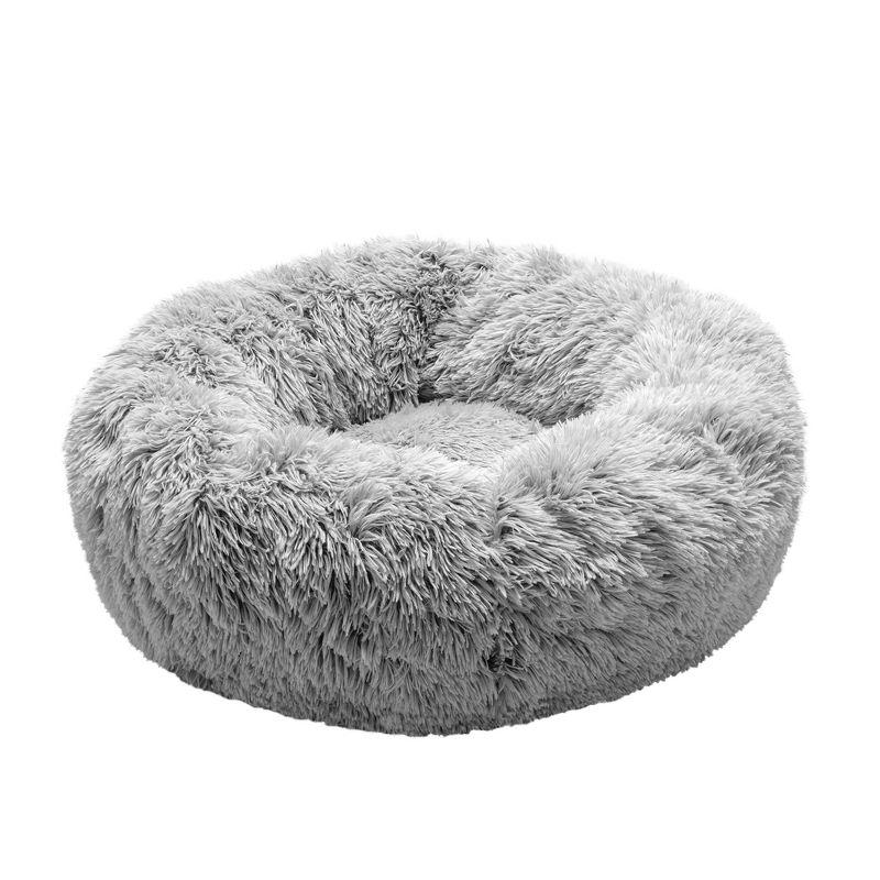 Calming Cuddler Long Fur Donut Bed