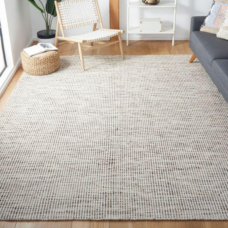 Ivory Hand Tufted Wool Rectangular Area Rug 6' x 9'