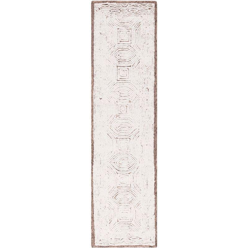 Abstract ABT575 Handmade Indoor Runner - Beige/Ivory - 2'-3"x9' - Safavieh