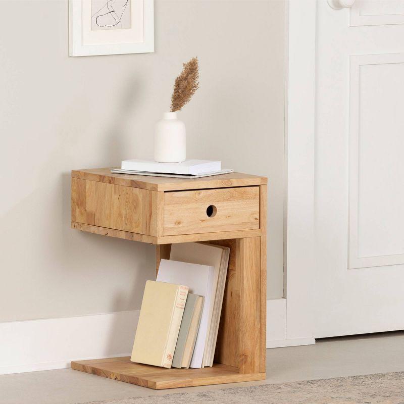 Kodali Solid Wood C Table End Table with Storage