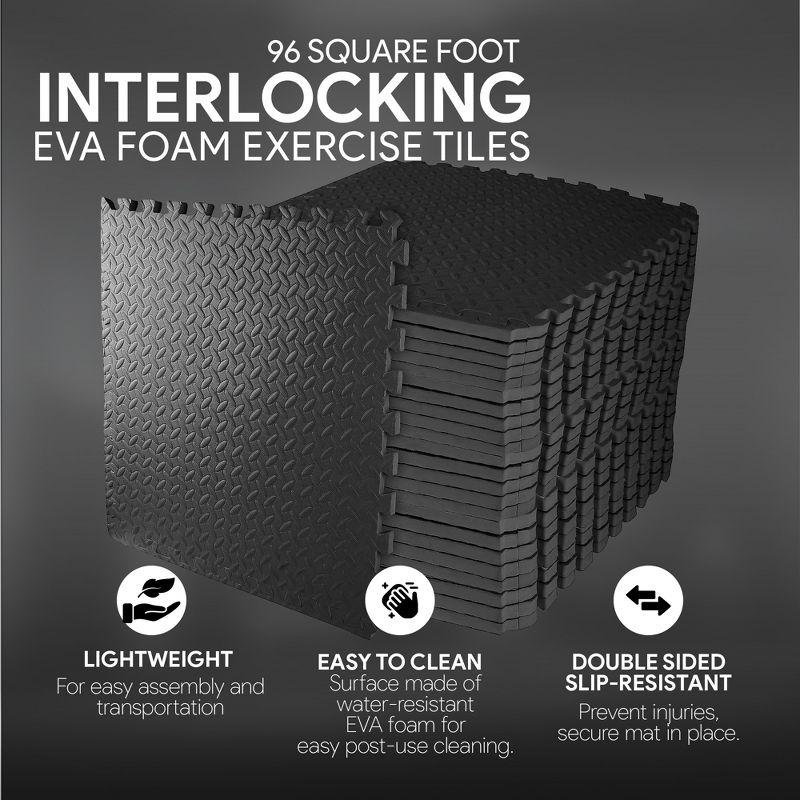 BalanceFrom Fitness Interlocking EVA Foam Exercise Mat Tiles