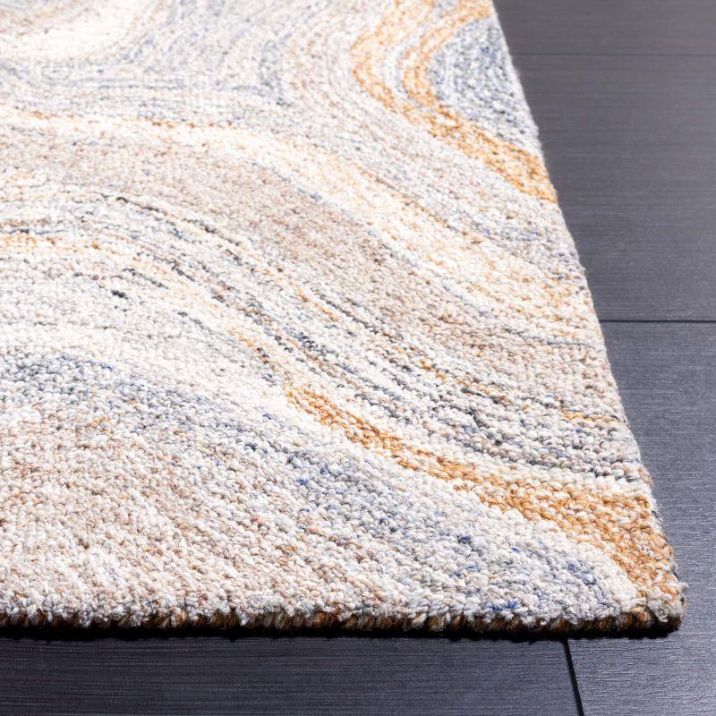 Abstract ABT209 Handmade Tufted Area Rug - Grey/Brown - 6'-0" x 9'-0" - Safavieh