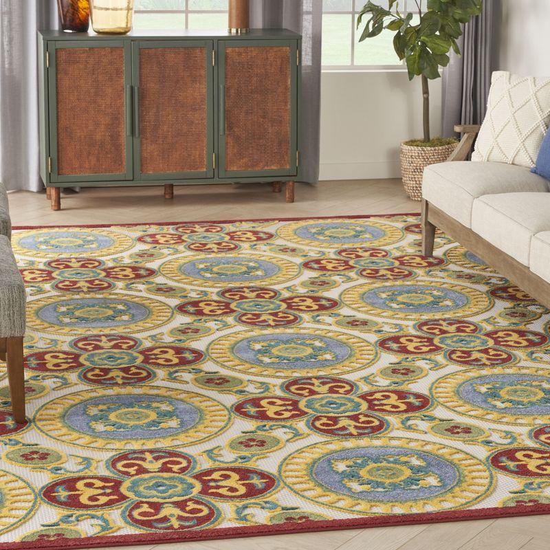 Nourison Aloha Contemporary Medallion Outdoor Rug