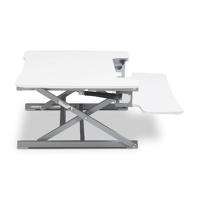 Large White Ergonomic Height Adjustable Standing Desk Converter