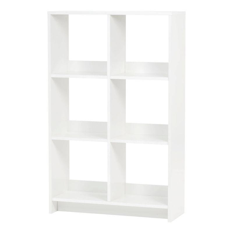 Adjustable 6-Cube White Organizer Shelf for Versatile Storage