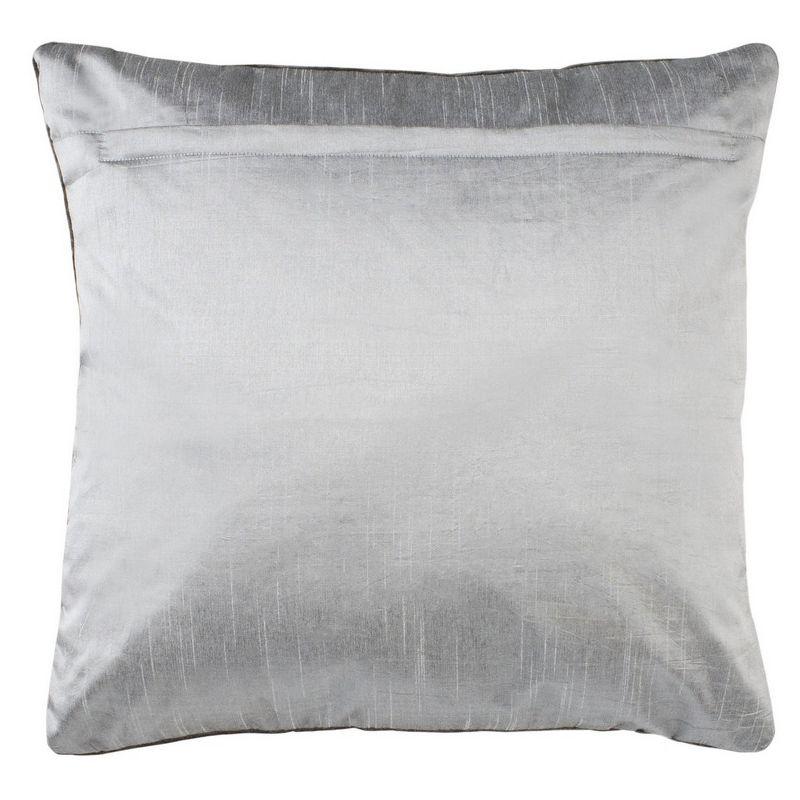 Brown Geometric Square Decorative Pillow with Zipper Closure