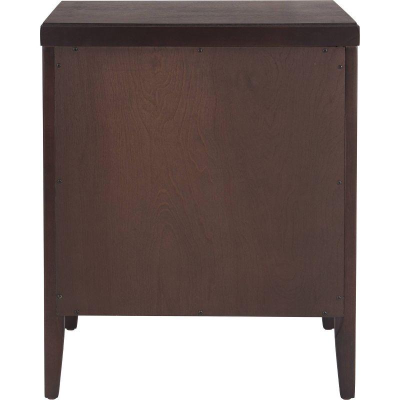 Finley Dark Brown Solid Wood 3-Drawer Nightstand