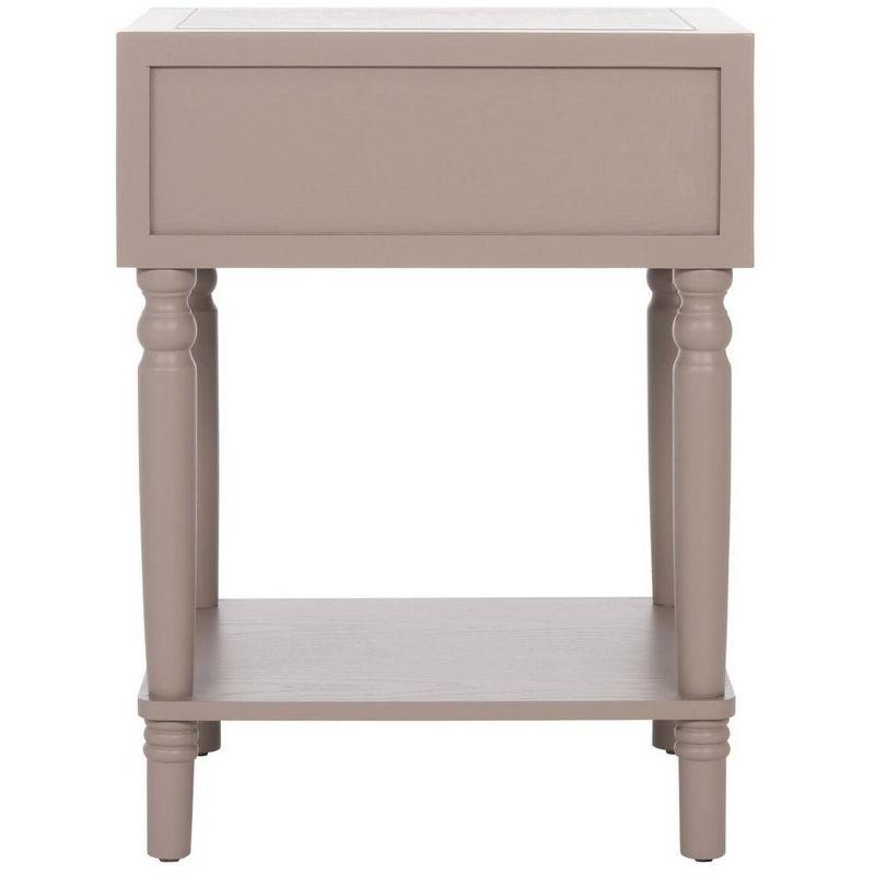 Transitional Siobhan White Pine 1-Drawer End Table