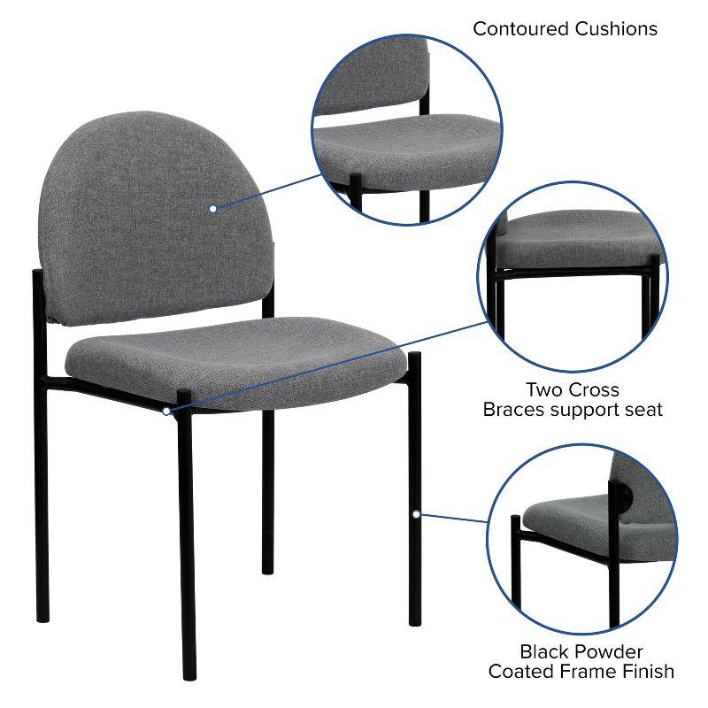 Flash Furniture Prather Tania Comfort Upholstered Stackable Side Reception Chair