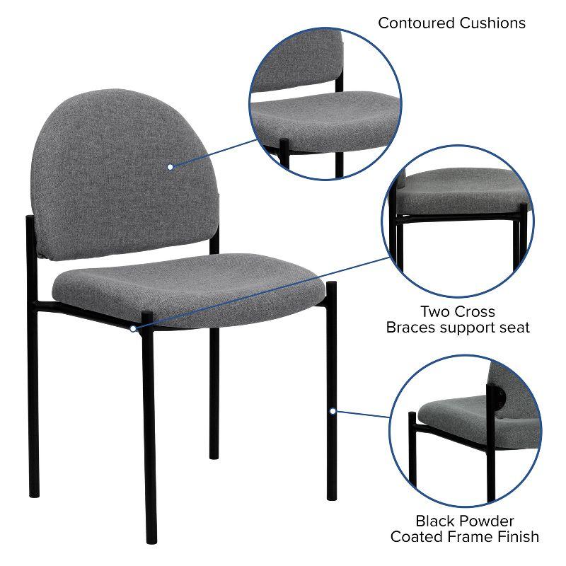 Flash Furniture Comfort Stackable Steel Side Reception Chair