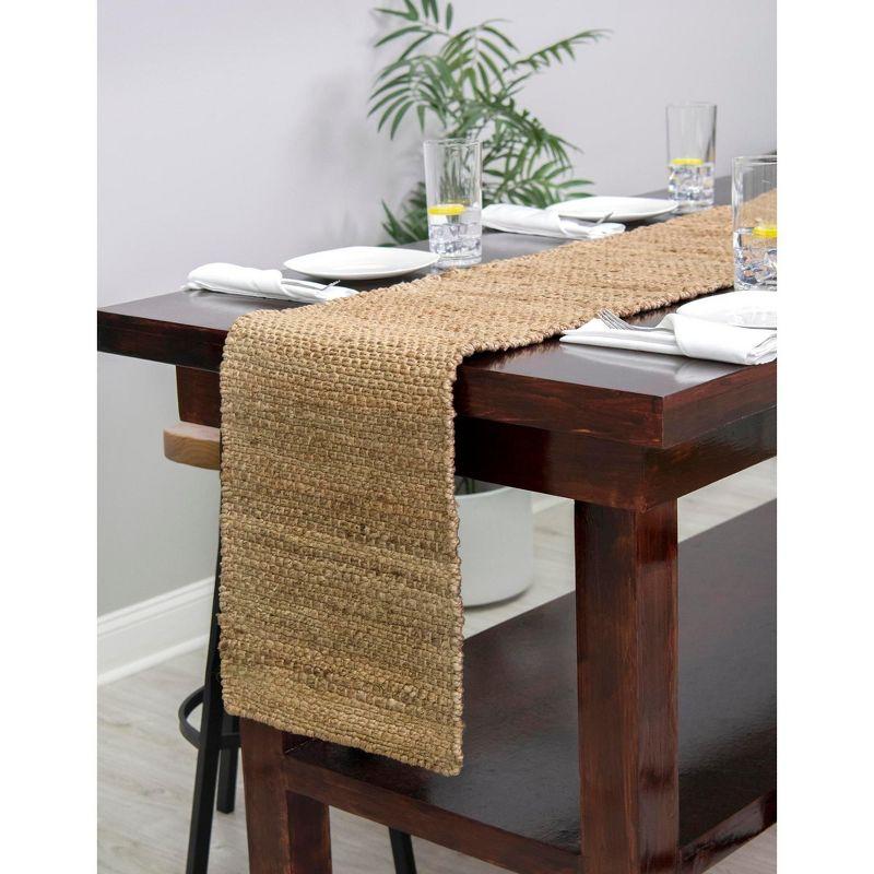 Handwoven Brown Jute Indoor Table Runner