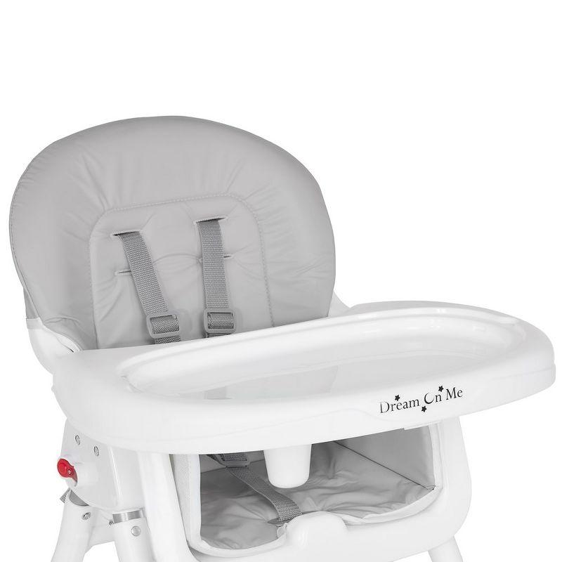 Dream On Me Portable 2-In-1 Table Talk High Chair - Convertible Compact and Lightweight, Grey