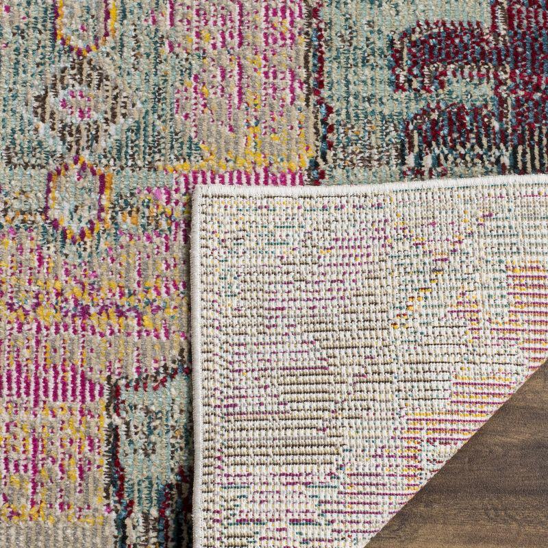 Crystal CRS517 Power Loomed Runner Rug - Light Grey/Purple - 2'2"x11' - Safavieh.