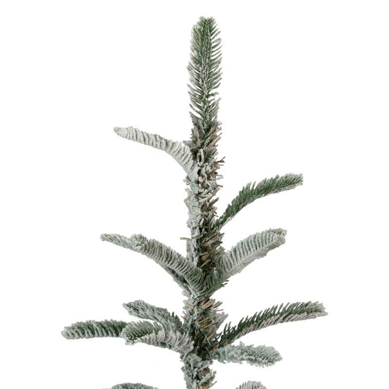 Northlight Real Touch™️ Slim Flocked Nordmann Fir Artificial Christmas Tree - Unlit - 7.5'