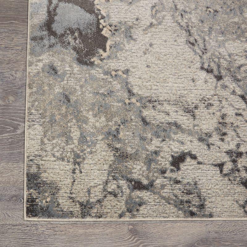 Nourison Maxell Modern Abstract Indoor Area Rug Grey 2'2" x 10'