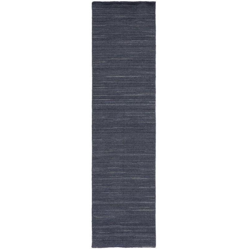 Handmade Gray Wool Flat Woven Area Rug 27" x 8"