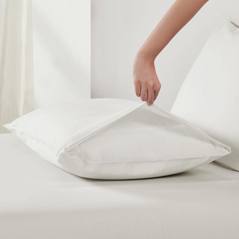 California Design Den 100% Cotton Pillow Cases Standard Size Set of 2, Sateen Weave, Cooling Pillow Cases for Standard / Queen Size Pillows, Ivory