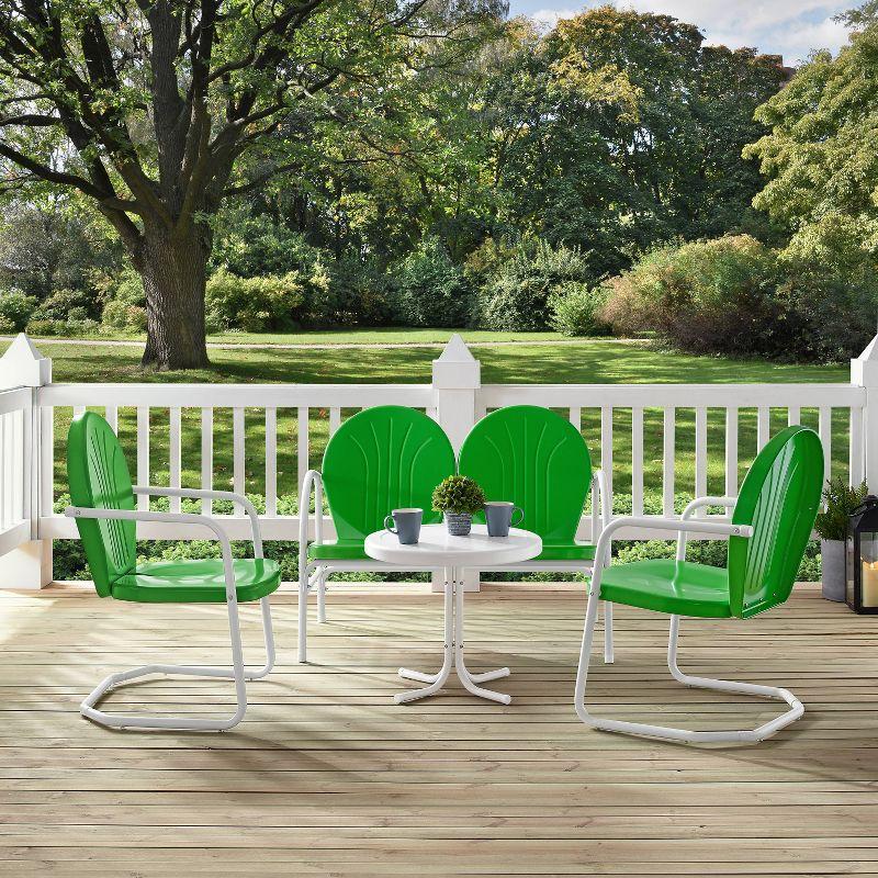 Griffith 4pc Outdoor Conversation Set - Kelly Green - Crosley