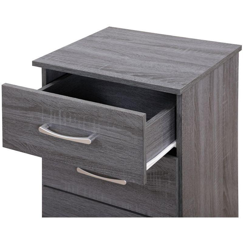 Passion Furniture Boston 3-Drawer Nightstand (24 in. H x 18 in. W x 16 in. D)