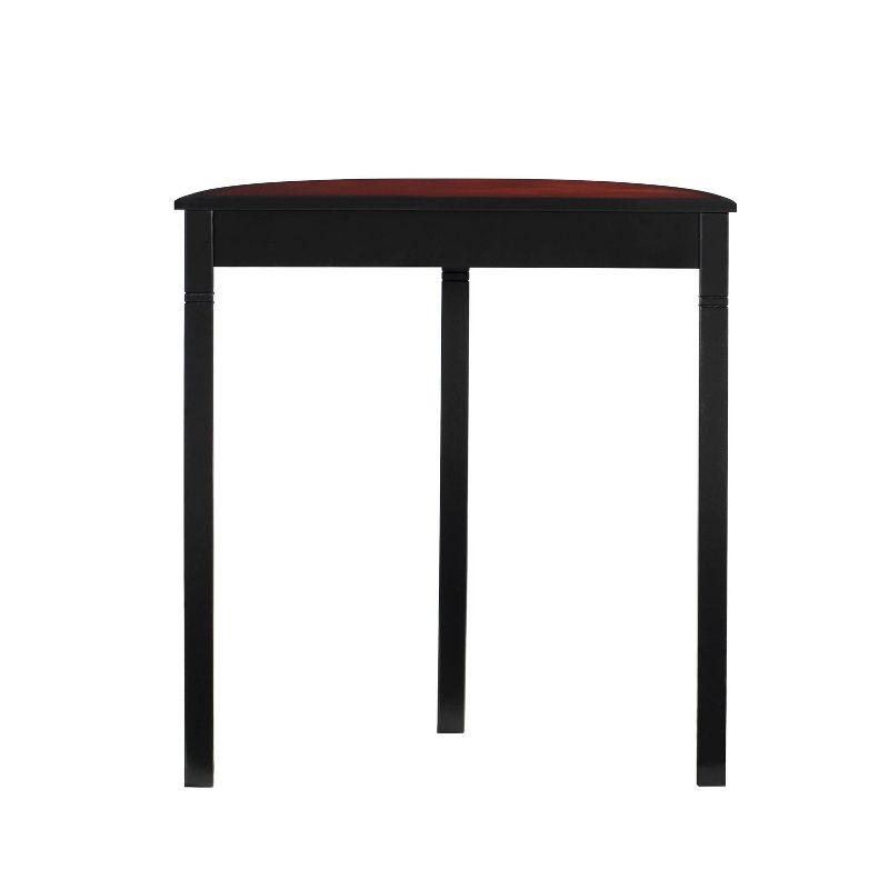 Camden Traditional Wood Demi Lune Console Table Black Cherry - Linon: Sturdy Entryway Furniture, Half Moon Shape, MDF Composite