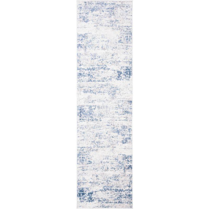 Amelia ALA700 Power Loomed Runner Rug - Ivory/Blue - 2'2"x16' - Safavieh.