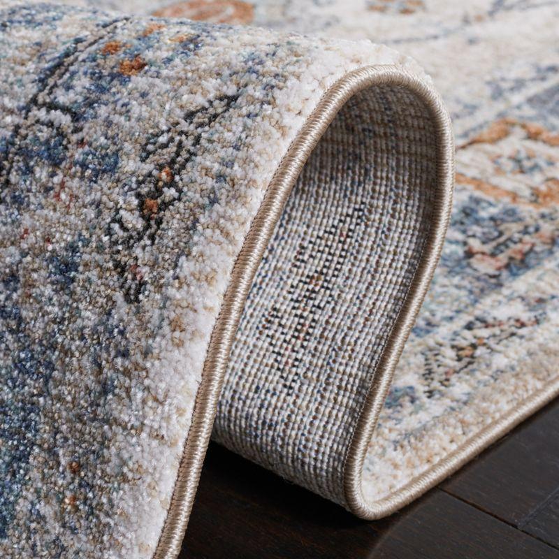 Jasmine JSM343 Power Loomed Runner Rug - Ivory/Blue - 2'2"x9' - Safavieh.