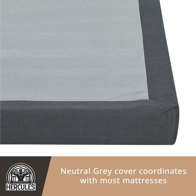Hercules 4 Inch Low Profile Foundation Mattress Box Spring Replacement, Twin