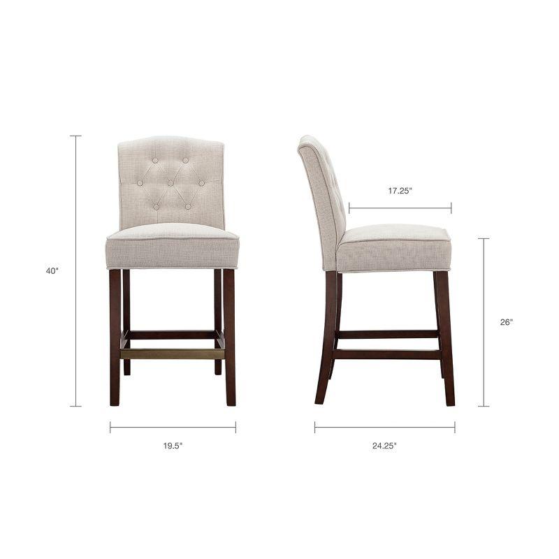 Khloe Tufted Counter Height Barstool Tan - Madison Park