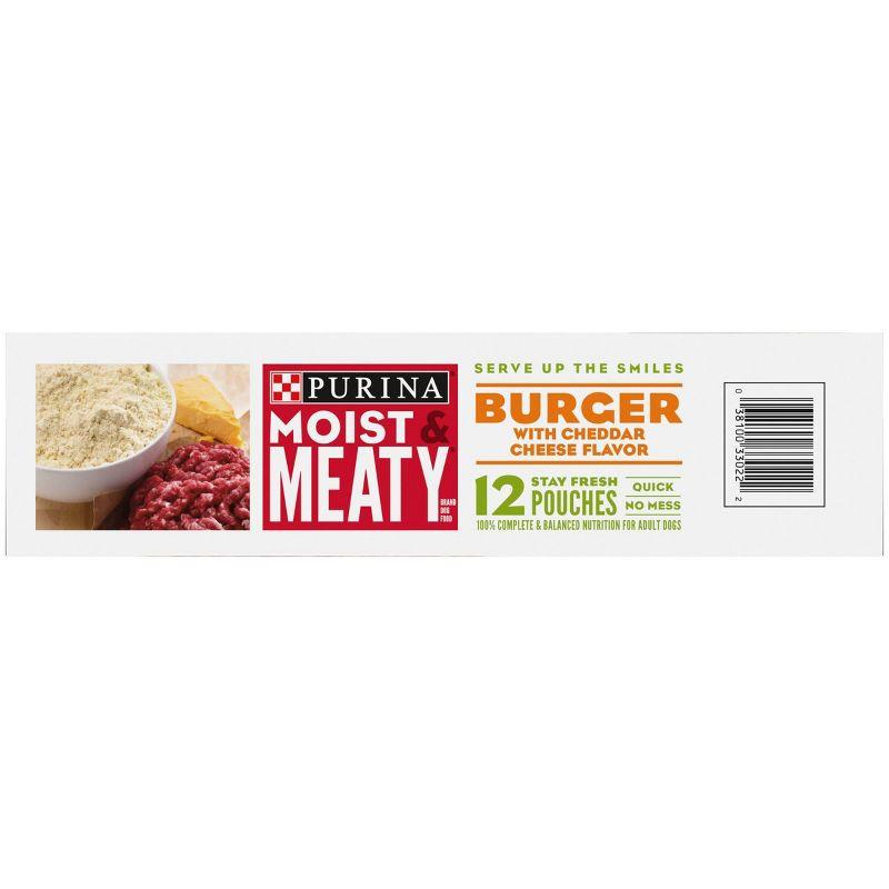 Moist & Meaty Burguer with Cheddar Cheese and Beef Flavor Dry Dog Food - 12ct Pack