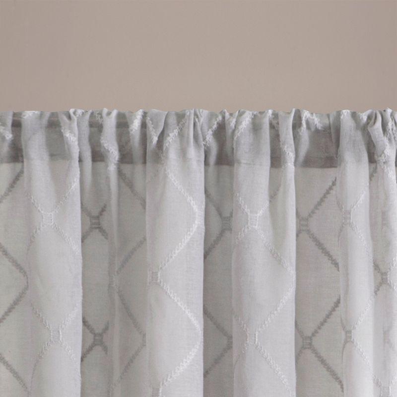 Nirod Diamond Sheer Window Curtain Panel