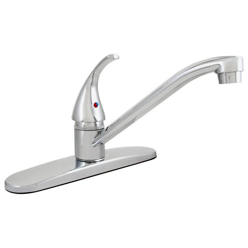 LDR Chrome Single Handle Low Arc Kitchen Faucet