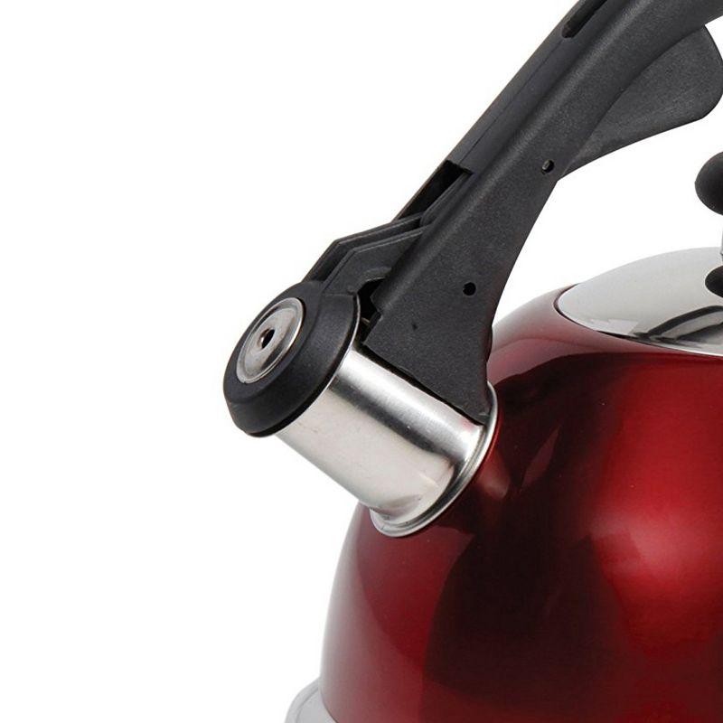 Silver Stainless Steel 2.2 Qt Whistling Tea Kettle