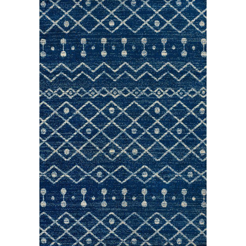 JONATHAN Y Aksil Moroccan Beni Souk Navy/Cream 8 ft. x 10 ft. Area Rug