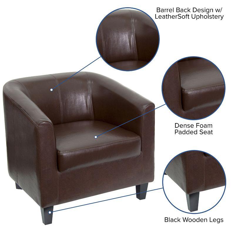 Flash Furniture Katie LeatherSoft Lounge Chair with Sloping Arms