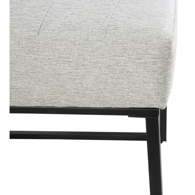 Channeled Metal Dining Chair: HomePop Modern Espresso Legs, Polyester Upholstery, 250lb Capacity