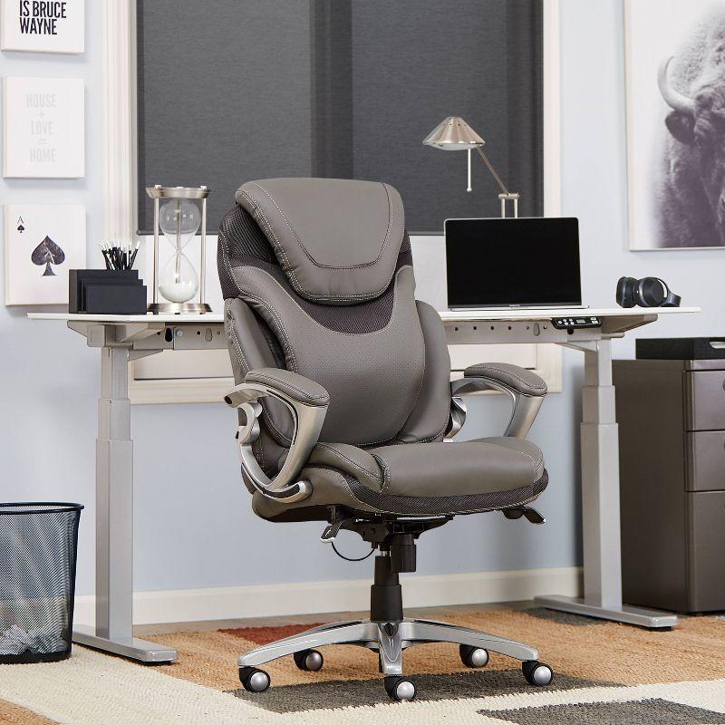 Serta Bryce Executive Office Chair with Patented AIR Lumbar Technology and Layered Body Pillows