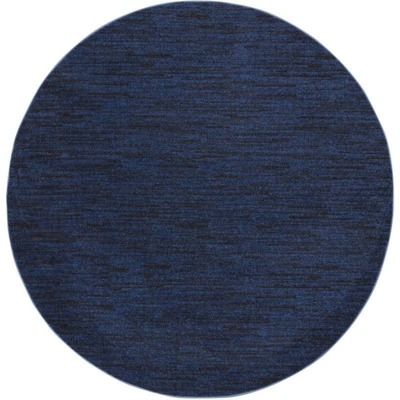 Nourison Nourison Essentials NRE01 Indoor/outdoor Area Rug - Midnight Blue 6' x 6'round