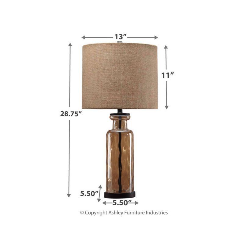 Signature Design by Ashley Laurentia Table Lamp Champagne/Black