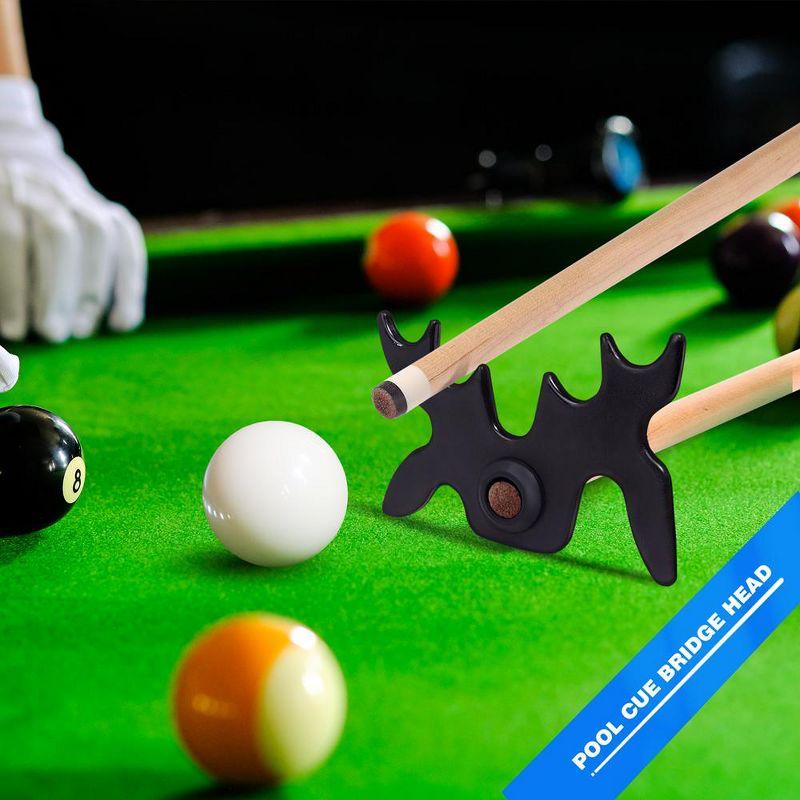 GSE Plastic Slip-On Billiard Cue Bridge Head – Moosehead Design, Universal Fit, Pool Billiard Accessories (2-Pack)